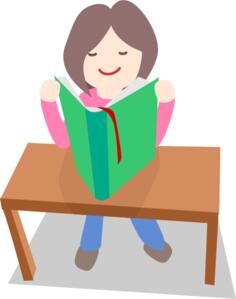Reading a book