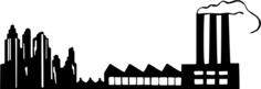 Factory silhouette image