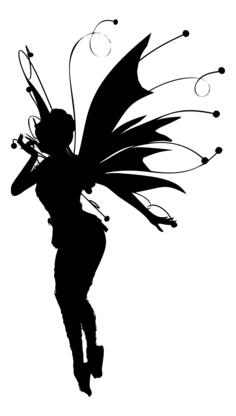 Ornate fairy silhouette