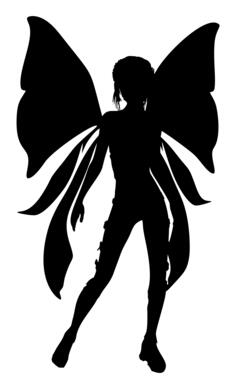 Fairy girl silhouette