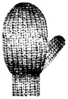 Knitted mitten