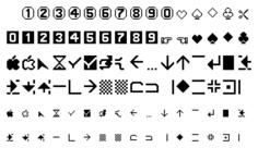 Icons, cursors and pictographs