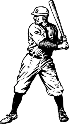 Vintage baseball player vector image