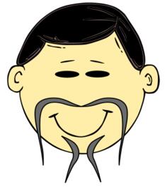 Chinese man's head