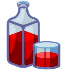 Bottle and glass icons