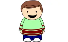 Talking brown-haired boy