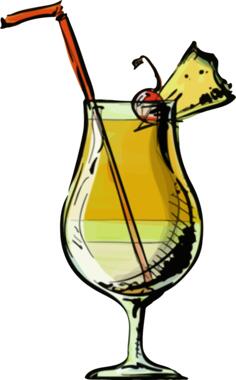 Pina colada cocktail