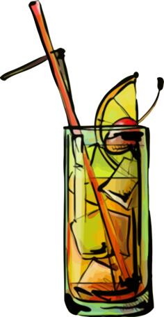Tequila sunrise cocktail