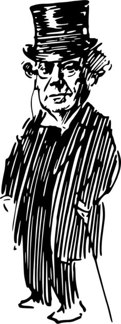 Vintage gentleman sketch
