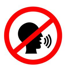 No talking sign