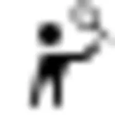 Tennis player silhouette