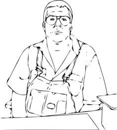 Man at desk