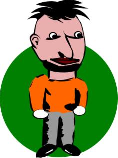 Cartoon stylish man
