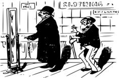 At tailor's shop