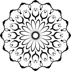 Arty black flower image