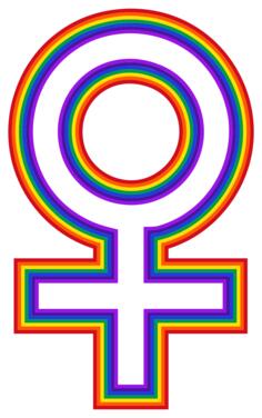 Rainbow female symbol