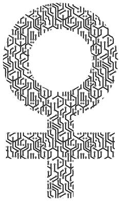 Female cyber symbol