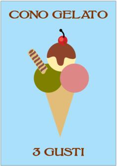 Three ice-cream flavors