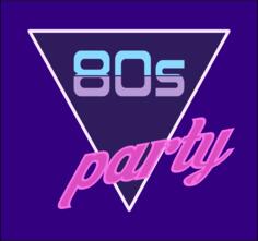 80s party ad