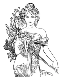 Elegant vintage woman