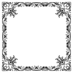 Wide leafy garnished frame
