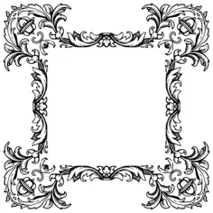 Frame made of leaves