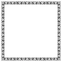 Square flowery framework