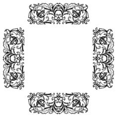Four decorative borders