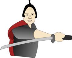 Samurai guy vector image