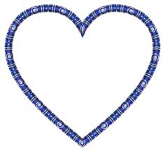 Blue heart decoration