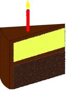 cake slice with candle