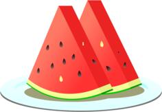 Two watermelon slices