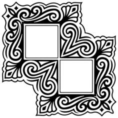 Black and white adornment