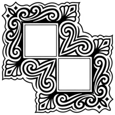 Black and white adornment