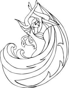 Black and white dancing fairy