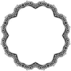 Round flowery mirror frame