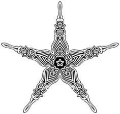 Flowery ornate star