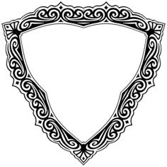 Triangular frame vector image