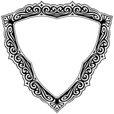 Triangular frame vector image