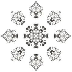 Gray floral desing