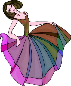 Colorful happy danseuse