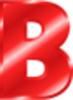 Glossy letter ''B''