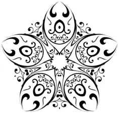 Floral decor silhouette