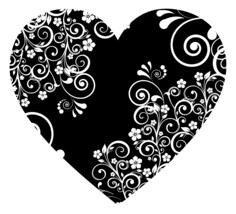 Flowery heart decoration