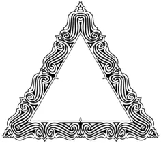 Triangular framework vector image