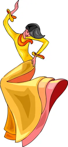 Moving dancer vector image