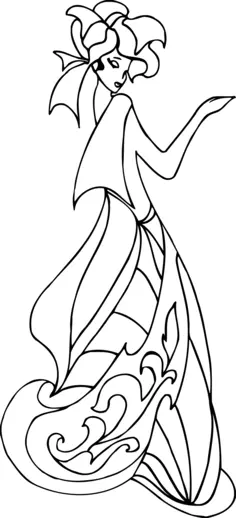 Model posing vector image