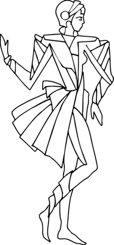 Dancing man drawing