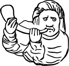 Musician playing horn