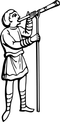 Anglo-Saxon minstrel playing